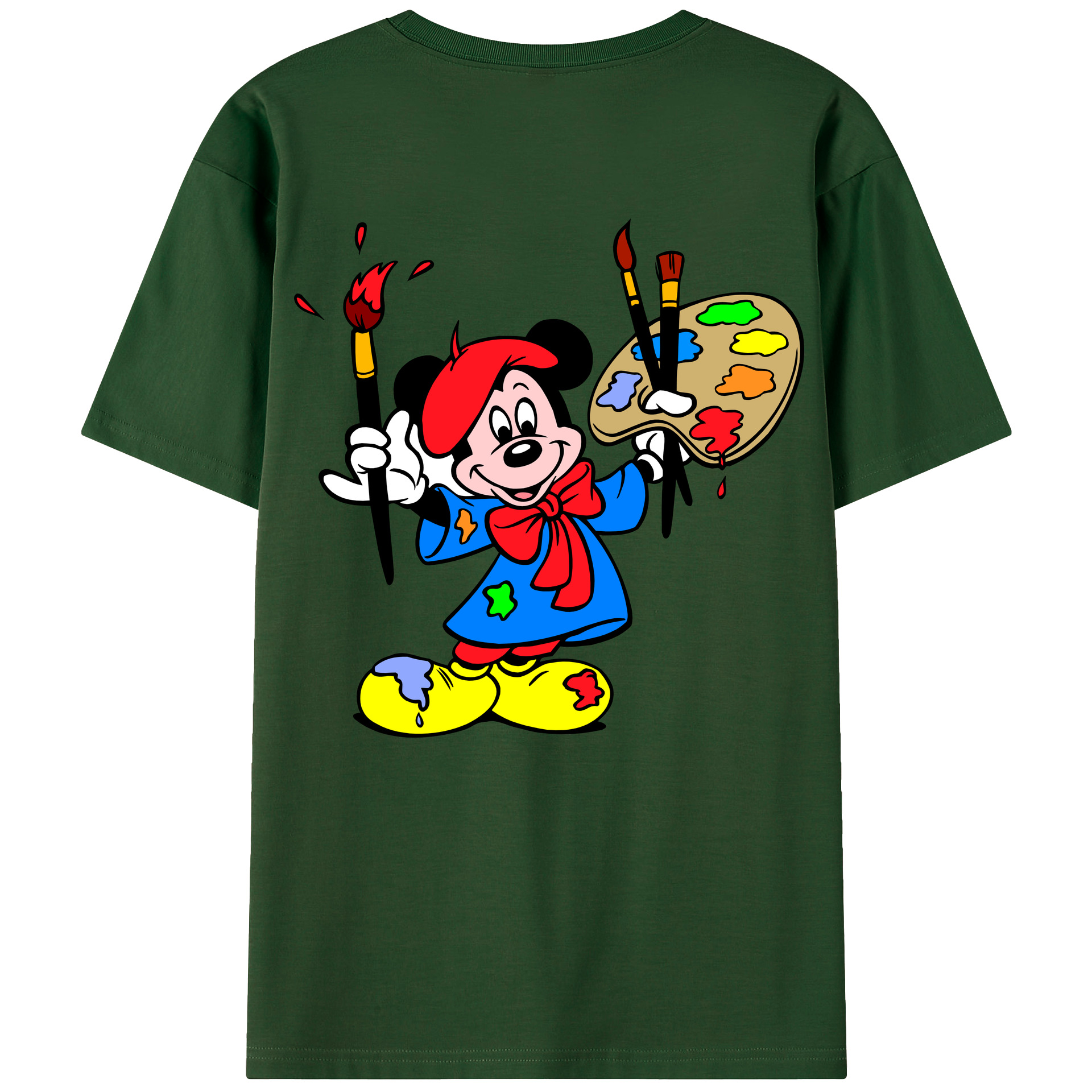 （画像用） ミッキーマウス Mickey Mouse 綿100％半袖Tシャツ（背面プリント）